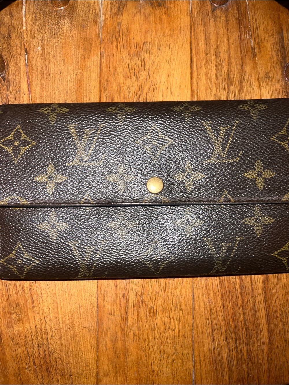 Louis Vuitton Monogram Canvas Wallet in Brown and Gold